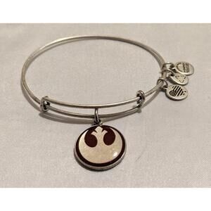 Alex And Ani Disney Parks Star Wars Rebellion Symbol Silver Bangle Bracelet EUC